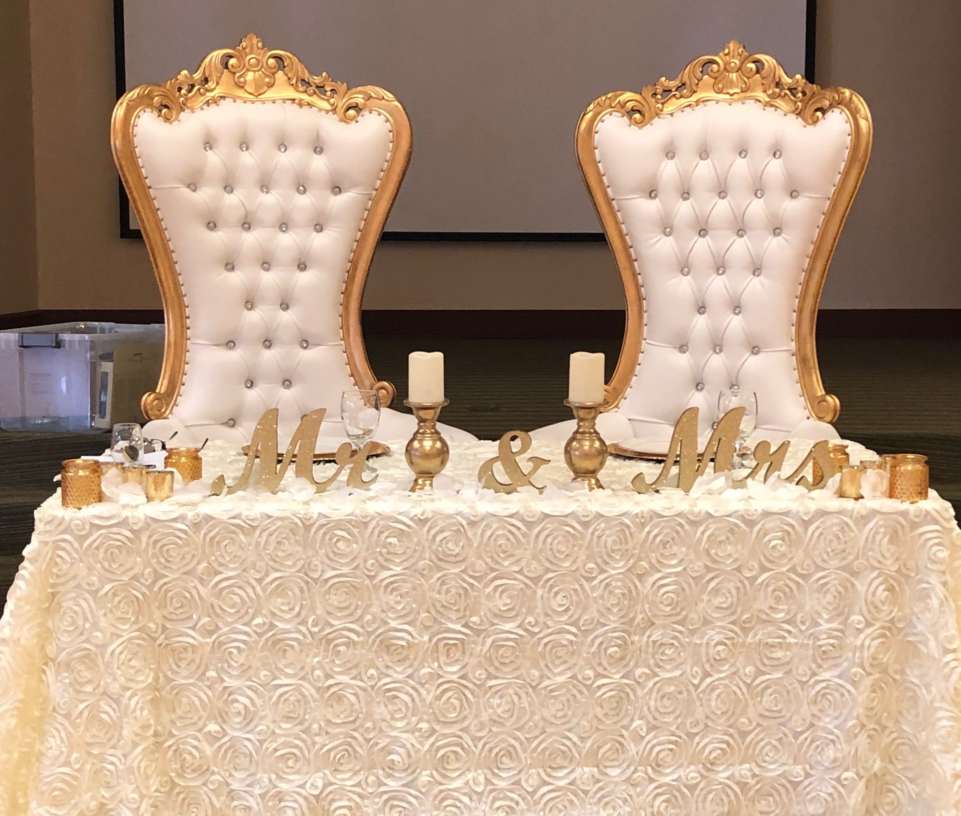 Rental Cheap Wedding Royal Luxury Party High Back Gold King Throne Chair