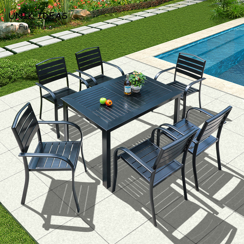 Coffee Shop Outdoor Furniture Dining Set Table And Chair Metal Restaurant Furniture Table Sets