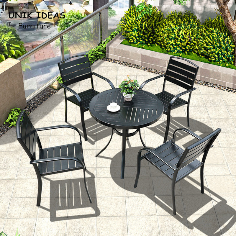 Coffee Shop Outdoor Furniture Dining Set Table And Chair Metal Restaurant Furniture Table Sets