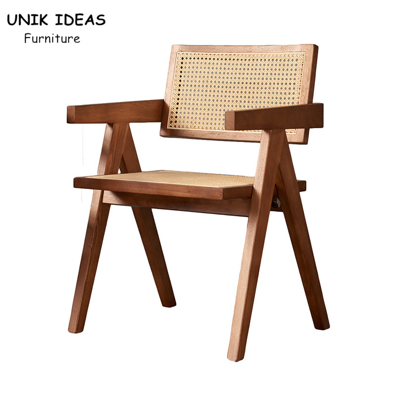 Nordic Classic Solid Wooden Chair Home Interior Dining Room  Restaurant Rattan Dining Chairs