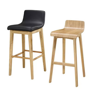 Modern Minimalist Round Stool Logs Solid Wood Restaurant Dining Chair Home Living Room Bar Chairs