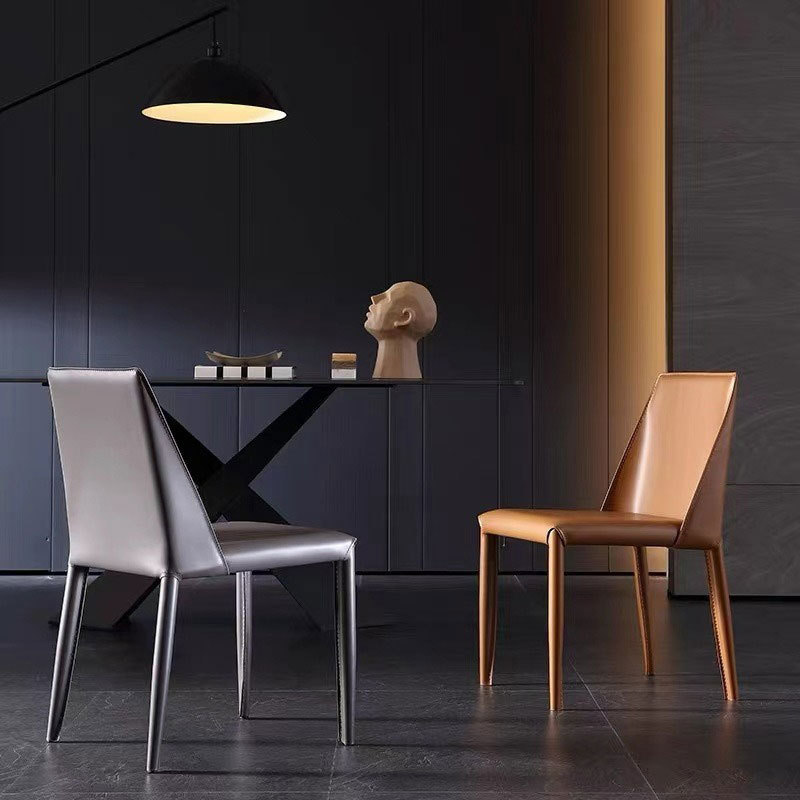 New Arrival Minimalist Dining Room Furniture Dining Chair Leather