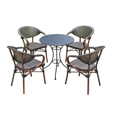 Garden Furniture Rattan Furniture Outdoor Restaurant Cafe Set French Bistro Chair