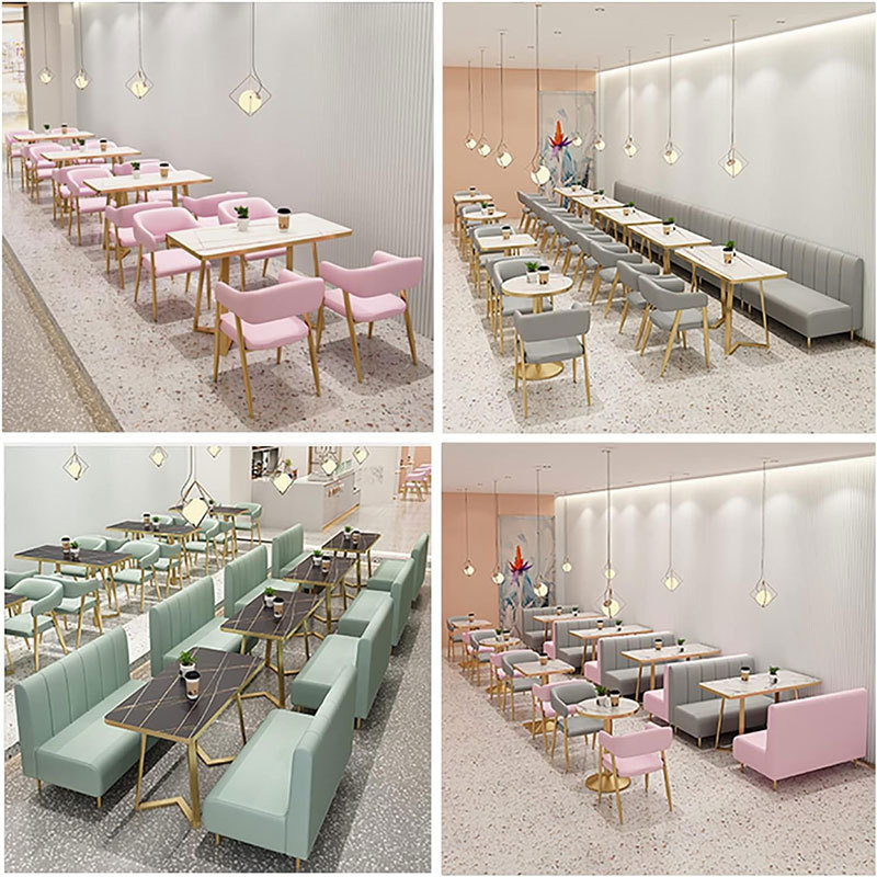 Ice Cream Desserts Shop Furniture Fresh Three Colour Coffee Dining Table And Chairs