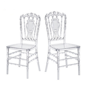 Hot Sale Hotel Banquet Crown Royal Acrylic Chair Transparent Resin Napoleon Wedding Chairs