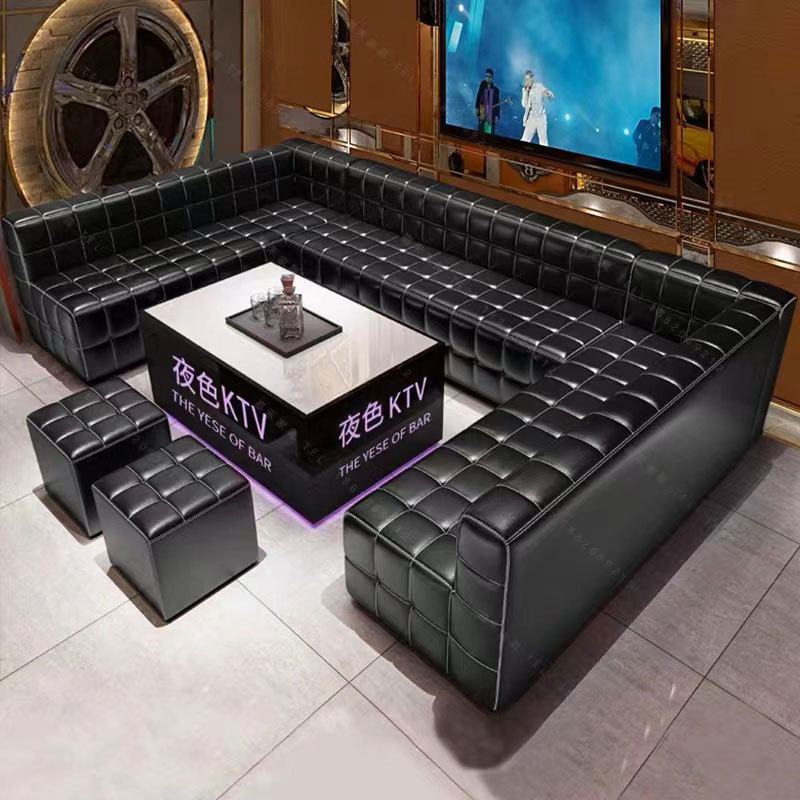 Factory Price U shape L shape Night club bar sofa counter furniture modern event booth seating sofa