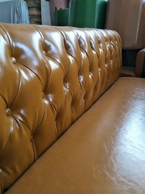 Bar Lounge Restaurant Round Corner Cafe Faux Leather Booth Seating Design