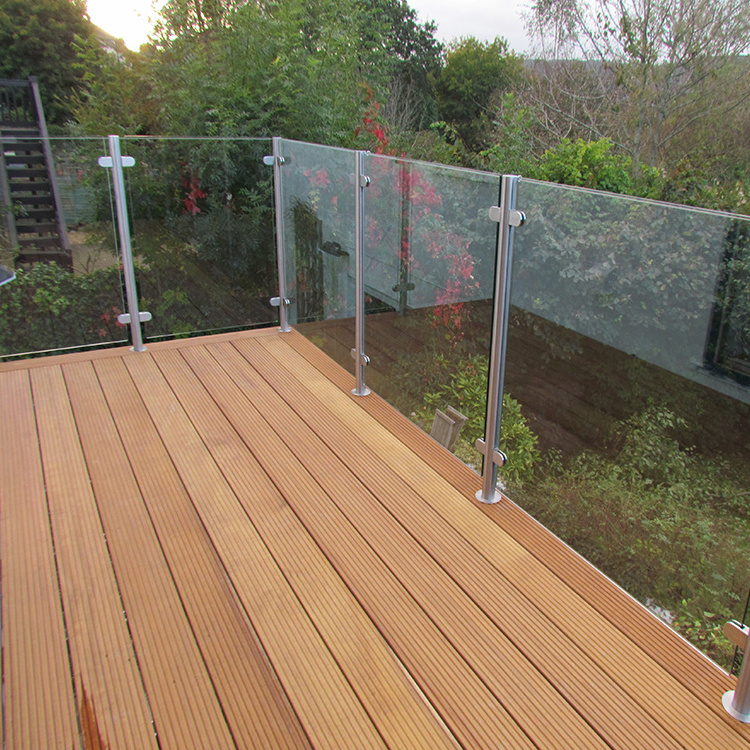 304 201 316 customized high quality stainless steel post glass railing for deck marine rail