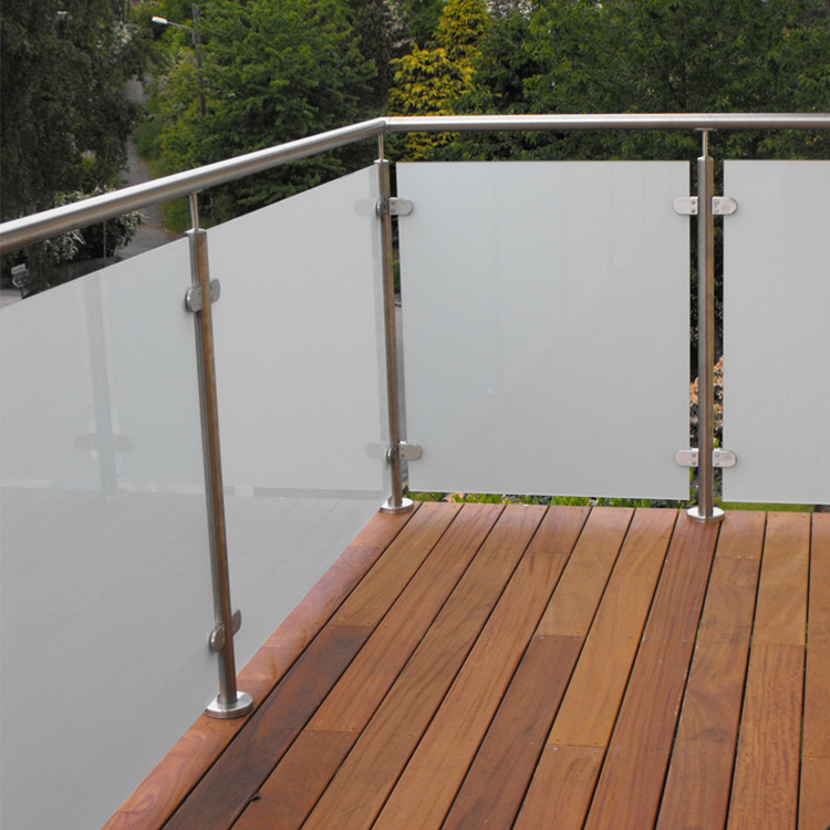 304 201 316 customized high quality stainless steel post glass railing for deck marine rail