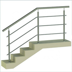 304 316 Tube Staircase Railing Gold Wall Mounted Stainless Steel Pipe Railings