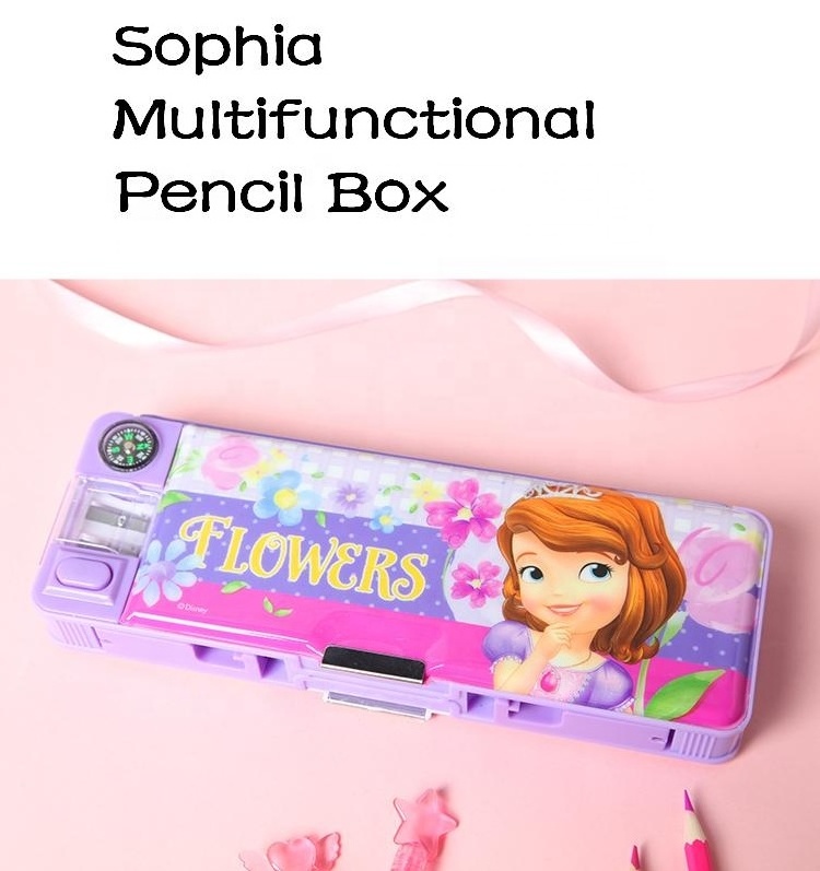 Cute Girly Pattern Hot Sale  Manufacture  Price  Multifunction Plastic Pencil Box