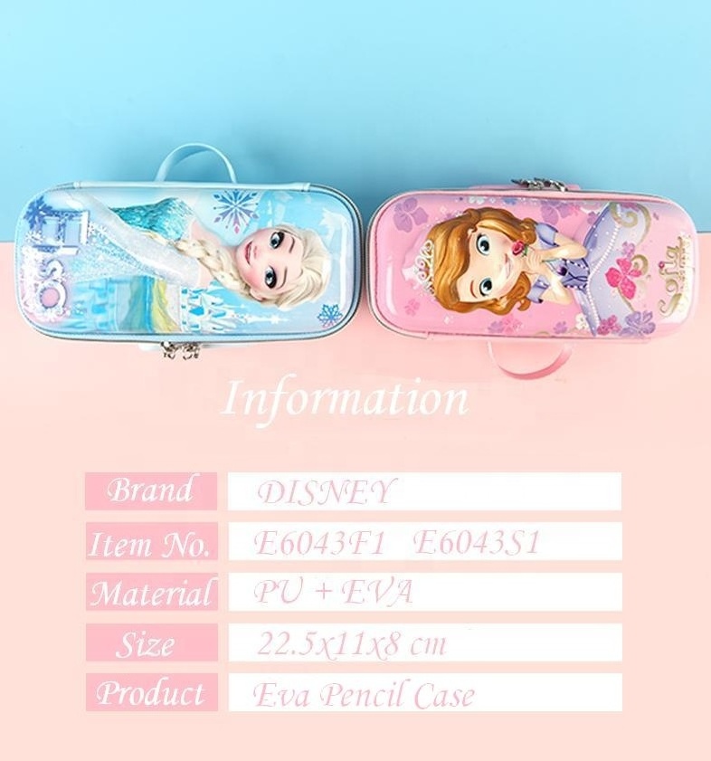 Best Quality Low Price Cartoon Printing Eva & PU  Password Lock Pencil Case For Girl Kids