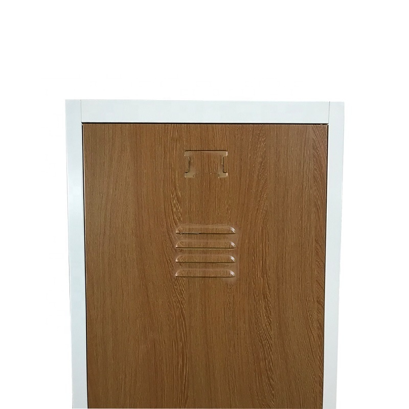 Household furniture factory wholesale locking Simple design bedroom 1 single door steel locker wardrobe design