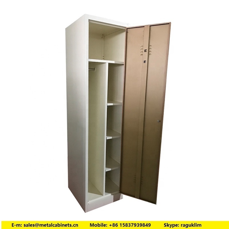 Bedroom Apartment Dormitory single door clothes cupboard closet steel metal narrow locker wardrobe cabinet W450 x D500 x H1800