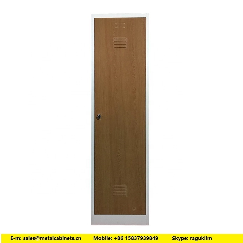 Bedroom Apartment Dormitory single door clothes cupboard closet steel metal narrow locker wardrobe cabinet W450 x D500 x H1800