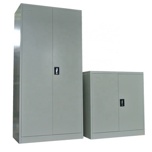 Factory wholesale Heavy duty tall and low 2 Double door steel swing door filing display storage cupboard cabinet