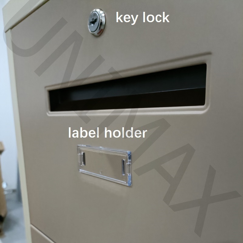 Factory wholesale 4 drawer steel filing cabinet with locking security lock bar individual key lock for each drawer