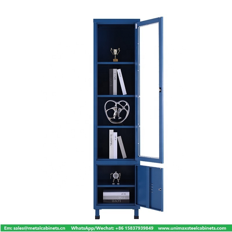 Home furniture Metal storage cabinets multi-purpose Tall slim thin kitchen cupboard TV credenza shelf display