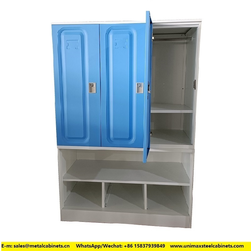 Mudroom Daycare Kids clothes closet Children bedroom School metal wardrobe locker cabinet with cubbies Furniture