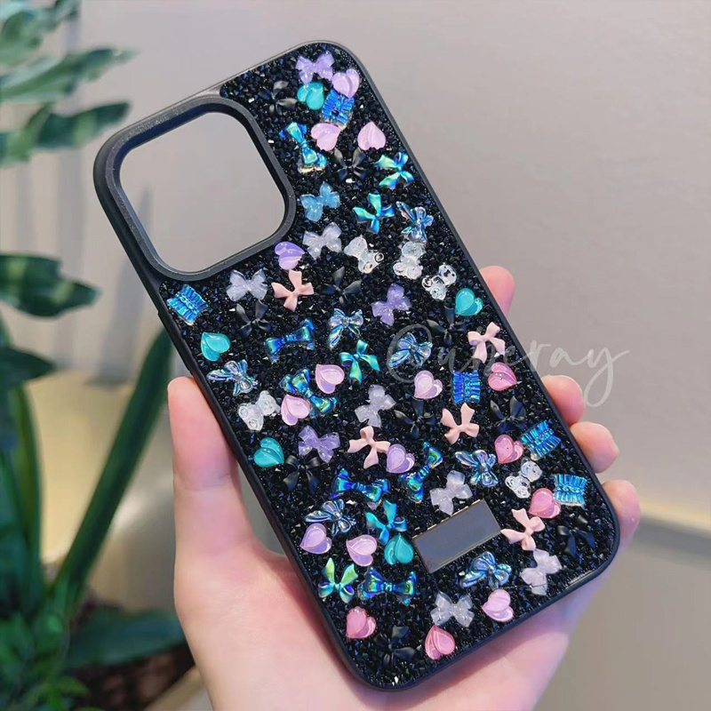 TPU PC Diamond Bling Cute Custom Design Bulk Wholesale Luxury Phone Case For iPhone Cover 13 15 Pro 14 Pro Max Cases