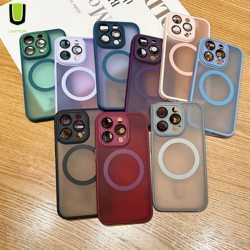 For iPhone 11 12 13 14 15 Pro Max Case Matte Frosted Phone Cover Luxury Design Custom wholesale cell Magnetic phone case