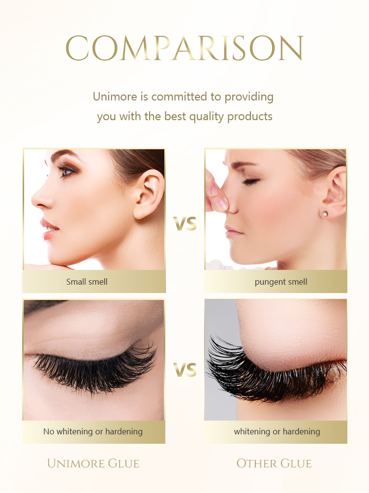 Unimore Korean Professional Vendor Low Humidity Wholesale Custom Waterproof Private Label Lash Adhesive Eyelash Extensions Glue