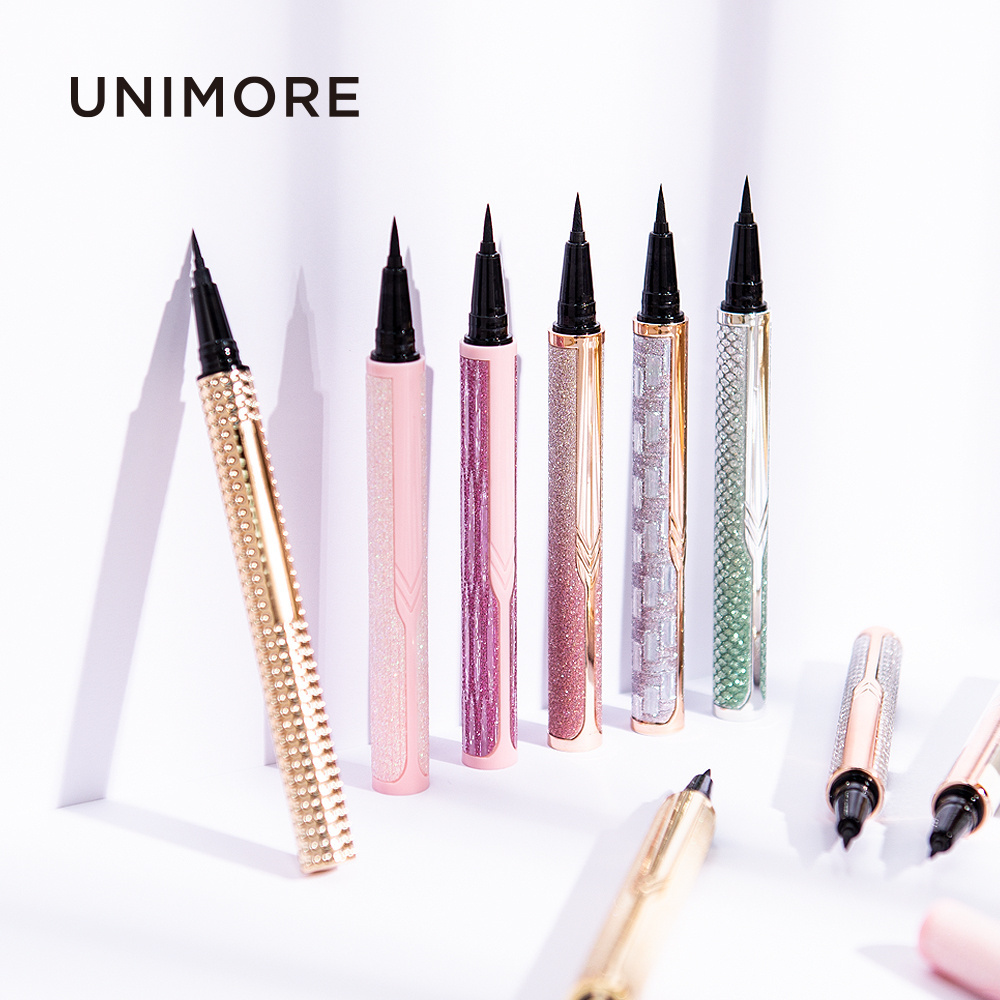 Unimore hot 2021 New design self adhesive eyeliner 3d mink eyelashes private label magic eyeliner glue pen