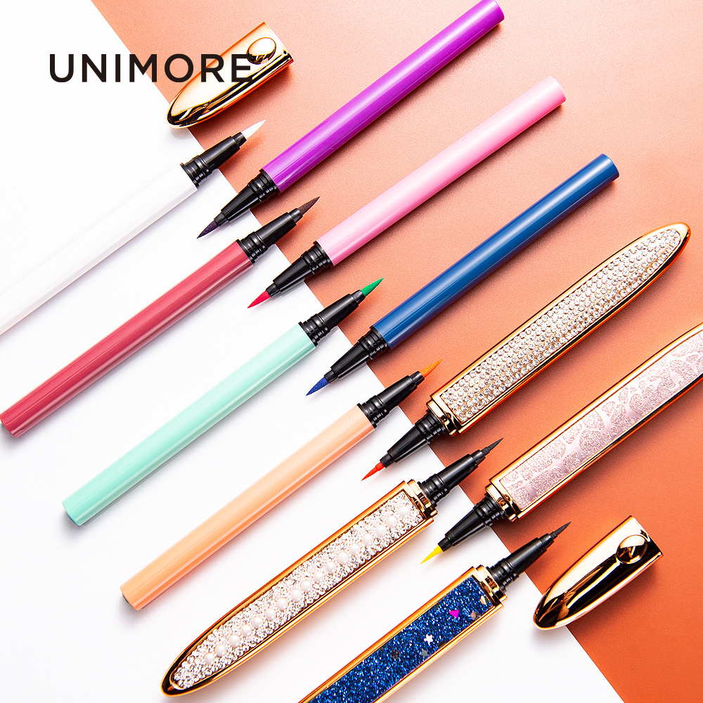 Unimore hot 2021 New design self adhesive eyeliner 3d mink eyelashes private label magic eyeliner glue pen