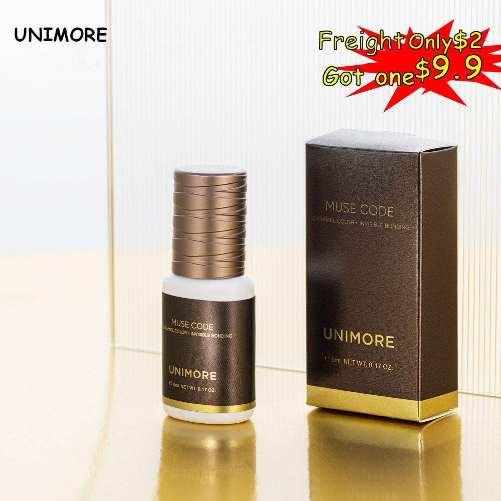 Unimore Supplies Hypoallergenic Water Resistant Oil Resistant Lash Glue Vegan Latex Free Eyelash Adhesive Glue