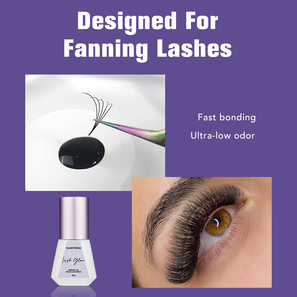 Sumformi 0.5 0.3 1 2 5 Second Fast Drying Setting Time Wholesale Lash Glue 0 Extra Strong Lash Glue Glue Eyelash Extension