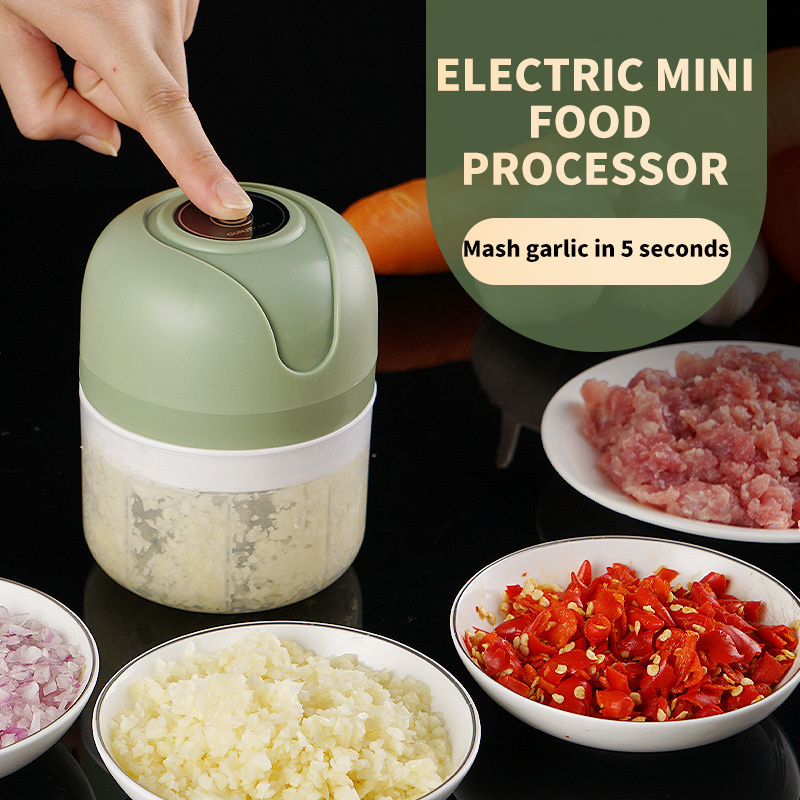 Wireless Electric Garlic Masher Press Mincer Vegetable Chili Meat Grinder Food Chopper Kitchen Tools