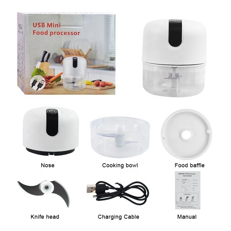 Mini Multifunctional Usb Electric Fruit Vegetable Kitchen Gadget Electric Garlic Crusher