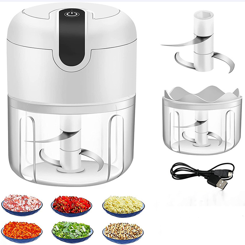 Capacity for Cutting Garlic Chili and Other Vegetables Electric Garlic Chopper Mini Vegetable Chopper 250ml