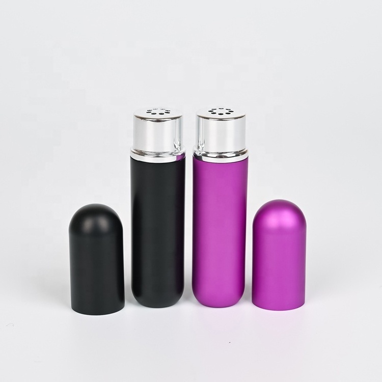 Refillable Portable Metal Aluminum&Glass Himalayan Salt Pipe Inhaler