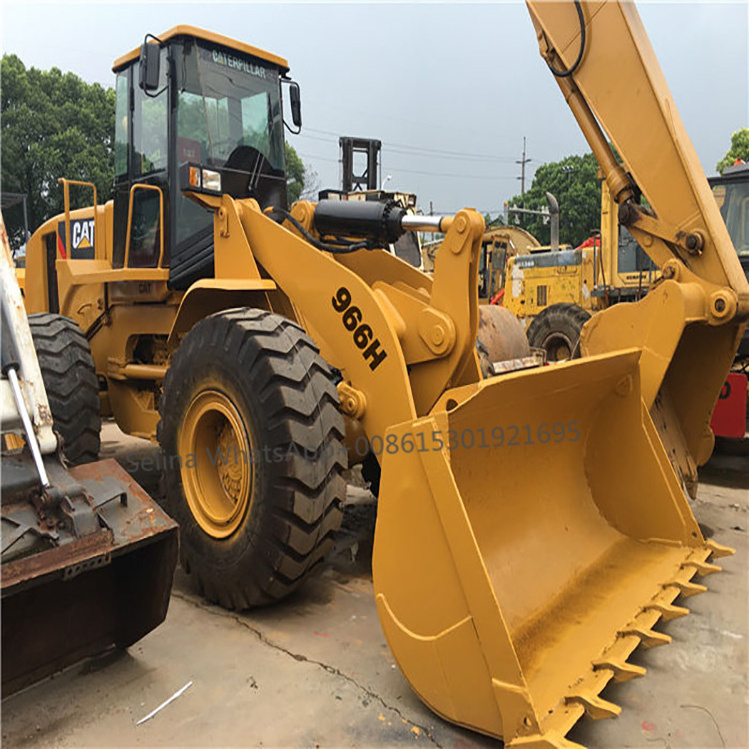 used Cat 966H loader hot sale in Shanghai with the moving test as well good power wheels