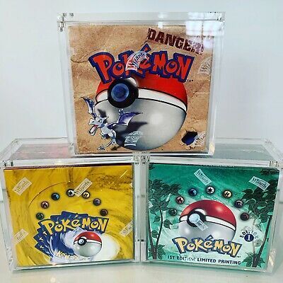 magnetic custom acryl etb pokemon trainer acrylic display booster box protector acrylic case pokemon