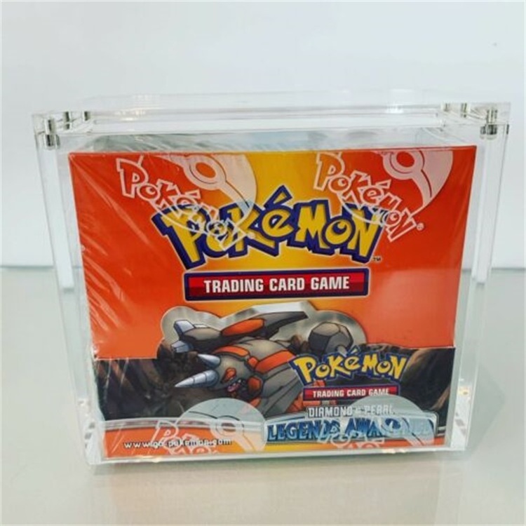 magnetic custom acryl etb pokemon trainer acrylic display booster box protector acrylic case pokemon