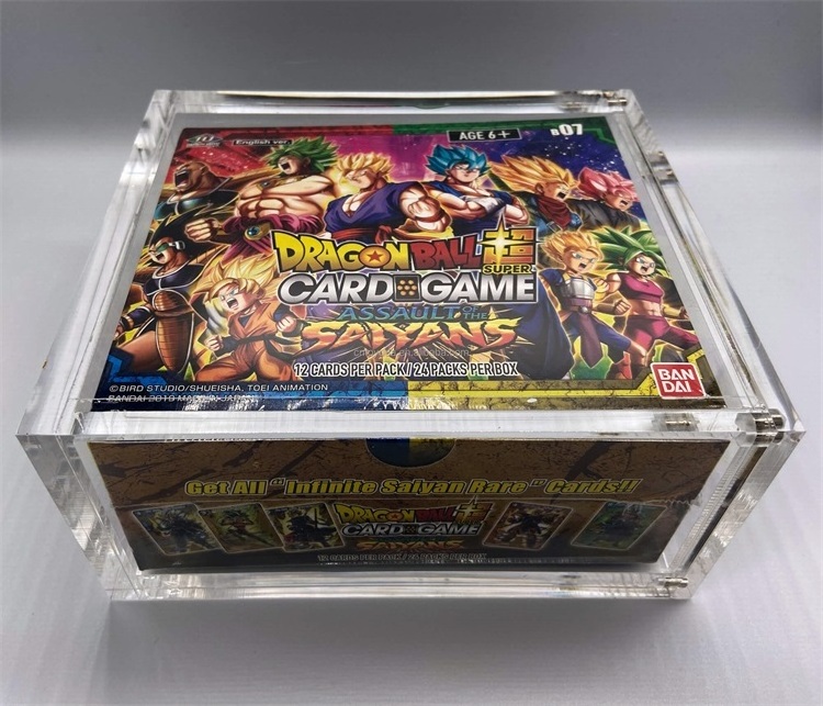 magnetic custom acryl etb pokemon trainer acrylic display booster box protector acrylic case pokemon