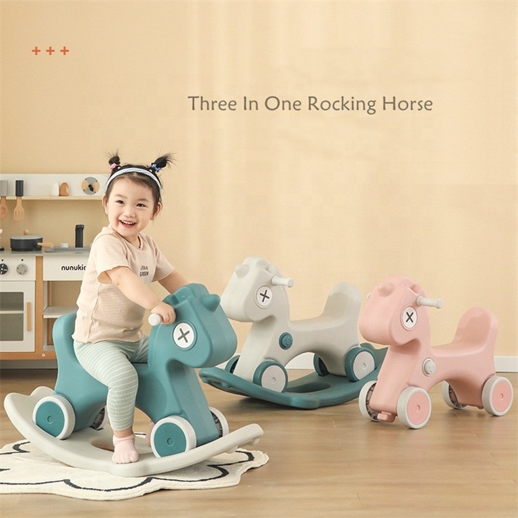 New plastic rocking horse rider toys for kids