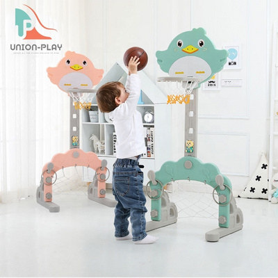 Children plastic adjustable toddler indoor kids portable baby ring toy stands basketball hoop