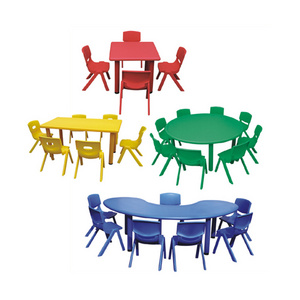 Kindergarten furniture kids plastic table and chair set study desk homework table learning desk for kindergarten