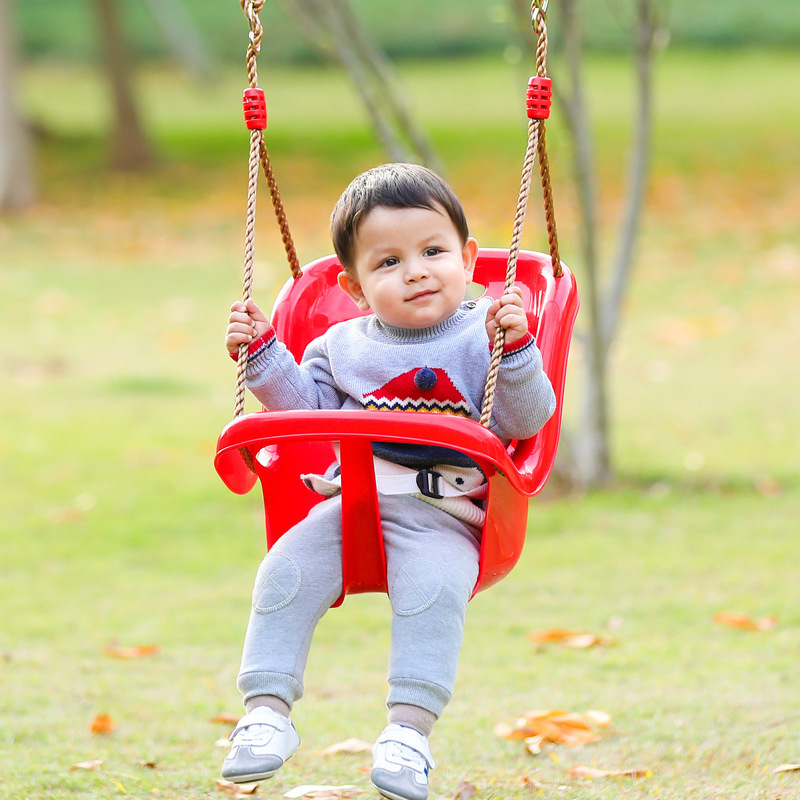 OutdoorPlastic Single Swing Seat with Rope