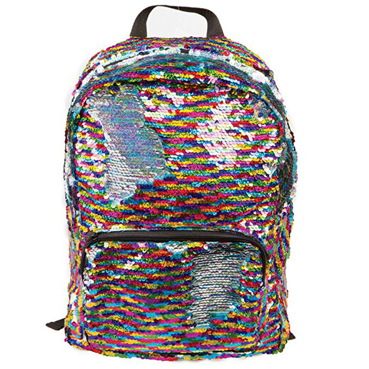 Magic Reversible Iridescent Black Mermaid Kids Sequin Backpack