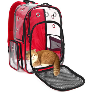 Lightweight  Transparent Travel Pet Bag Backpack Cat Carrier bag for dog Cats