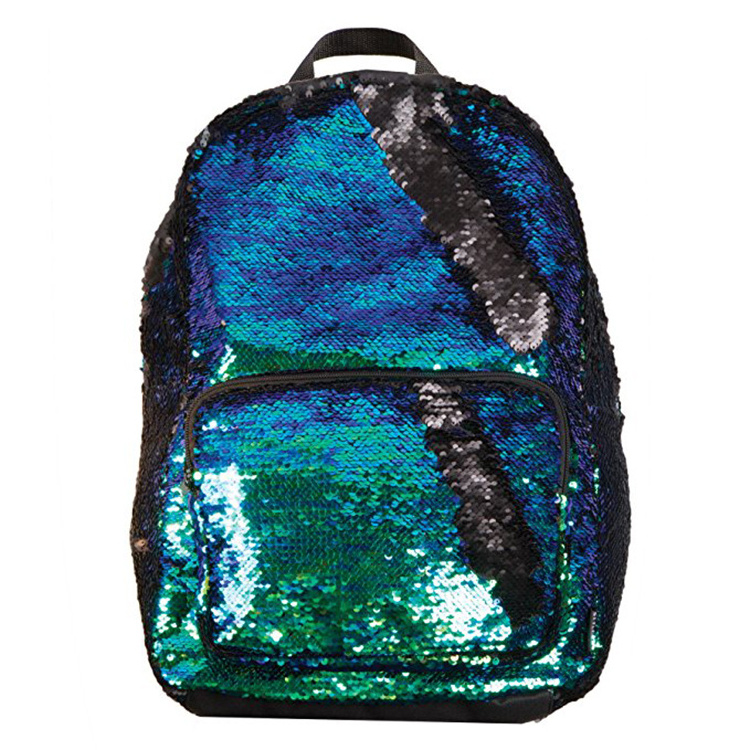 Magic Reversible Iridescent Black Mermaid Kids Sequin Backpack