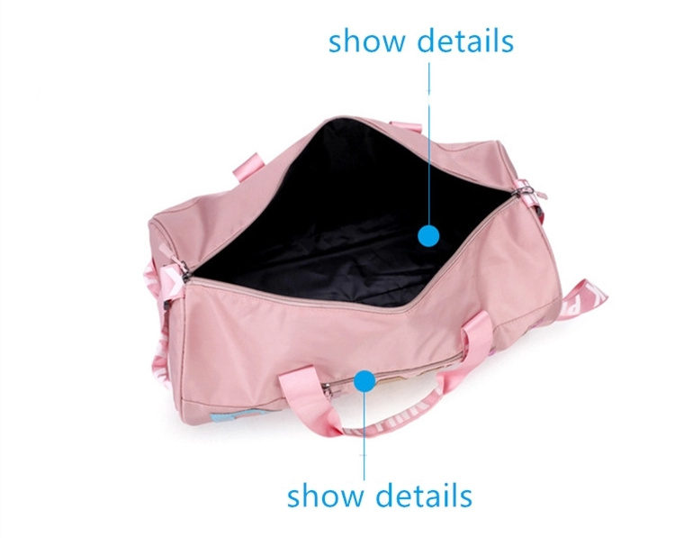 Free Sample Wholesale Custom Fashion Logo Foldable Sport Gym Women Mens Waterproof Travel Duffel bag Pink Duffel bag Duffle Bag