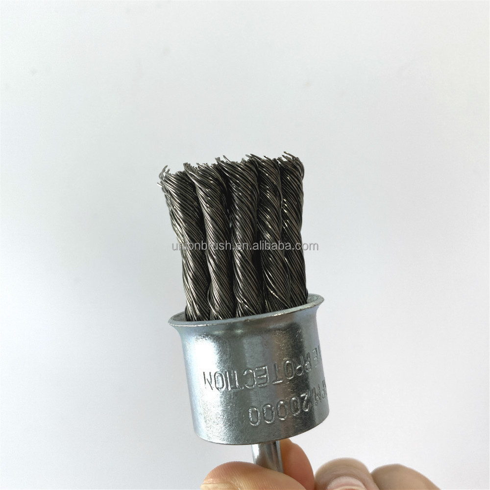 Industrial Twisted Knot Type Crimped Steel Wire Brush End Brush For Polishing