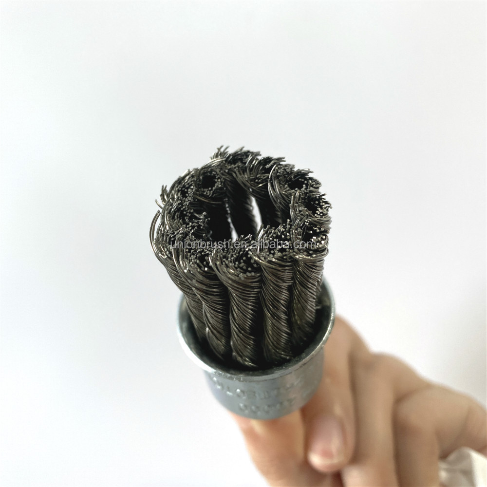 Industrial Twisted Knot Type Crimped Steel Wire Brush End Brush For Polishing