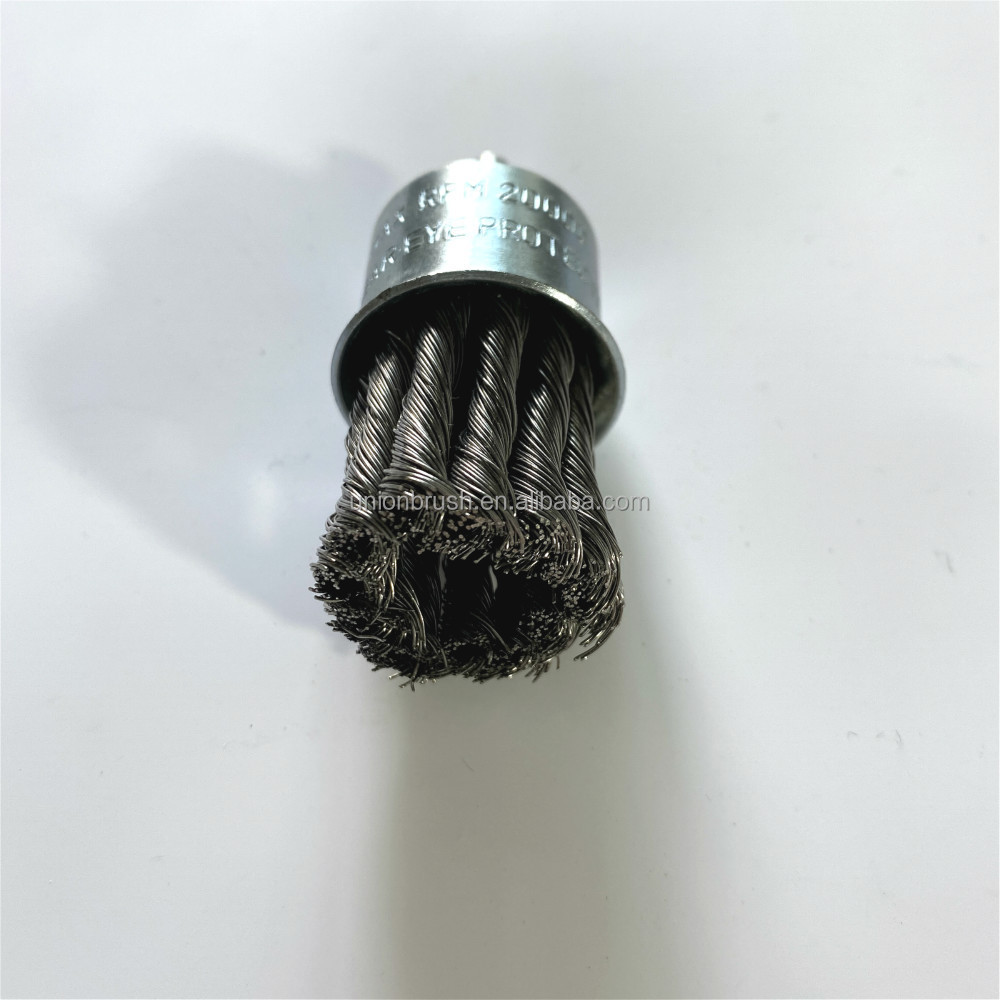 Industrial Twisted Knot Type Crimped Steel Wire Brush End Brush For Polishing