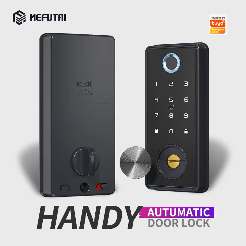 Waterproof Outdoor High Security Electric Digital fingerprint smart lock biometric door lock for Aluminum door